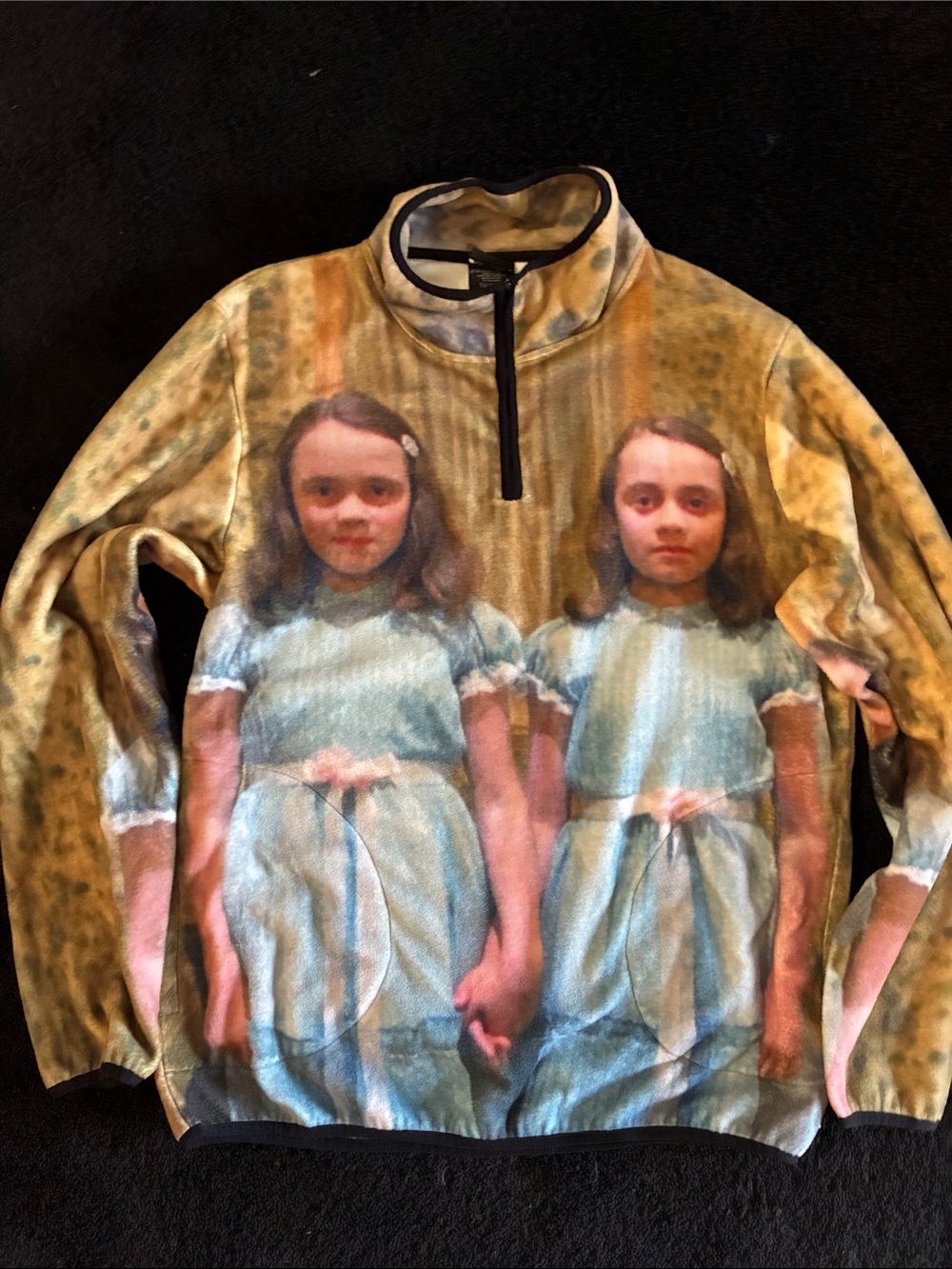 DUMBGOOD The Shining Fleece-Lined Double Sided Print Zip Pullover Large